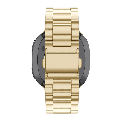 Steel Strap 'Classic', retro gold, on a watch, direct rear view