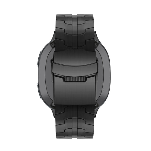 Bandz Samsung Galaxy Watch 8 - 44mm stalen band 'Iron' (zwart)