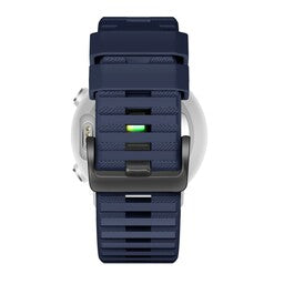 Bandz Garmin Instinct 3 - 45mm siliconen band met gesp (donkerblauw)