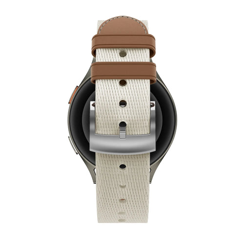 Bandz Oppo Watch X2 Mini leren hybrid band 'Easy fit' (beige/bruin)
