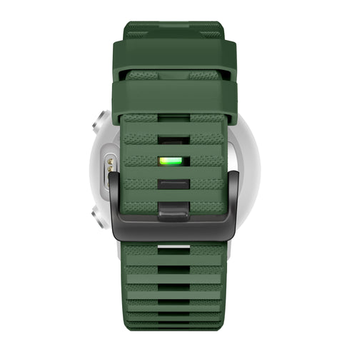 Bandz Garmin D2 Mach 2 - 51mm Buckled Silicone Strap (Dark Green)