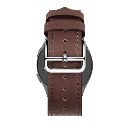 Bandz Huawei Watch GT 5 - 46mm lederen band 'Deluxe' (bruin)