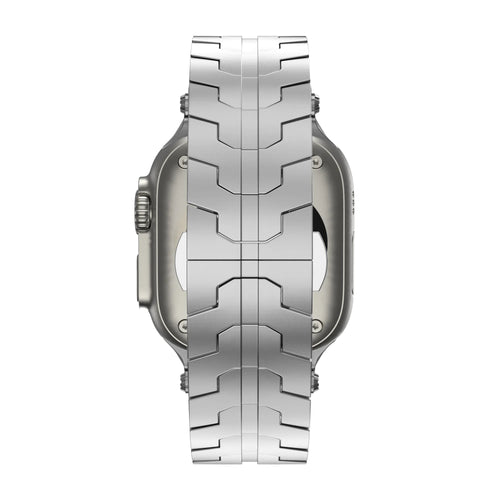 Bandz Apple Watch metalen grain band 'Deluxe' (zilver)