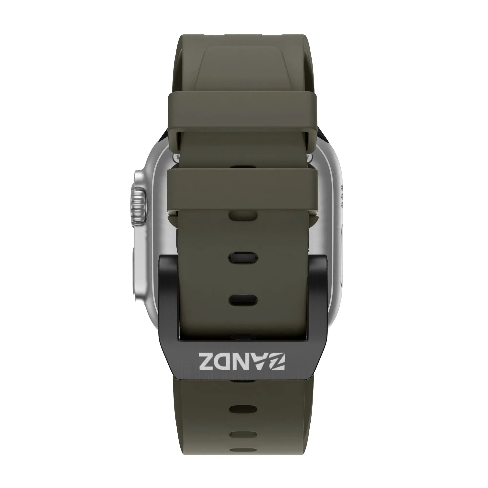 Bandz Apple Watch siliconen band 'Luxe Liquid' (bruin met zwart)