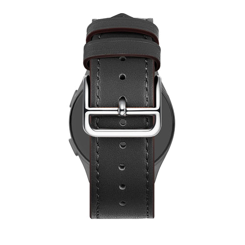Bandz Amazfit Active 2 lederen band 'Deluxe' (zwart)