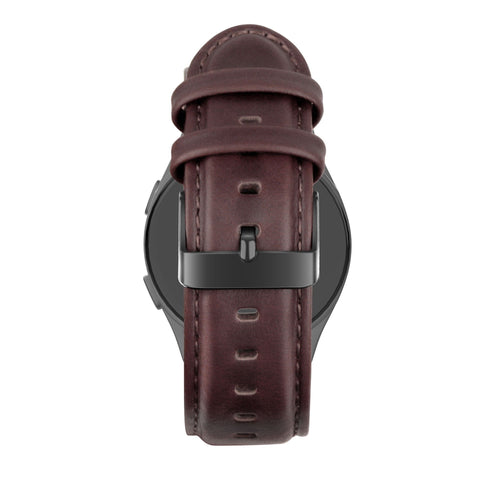 Bandz Redmi Watch 5 Active lederen band 'Classic' (donkerbruin)