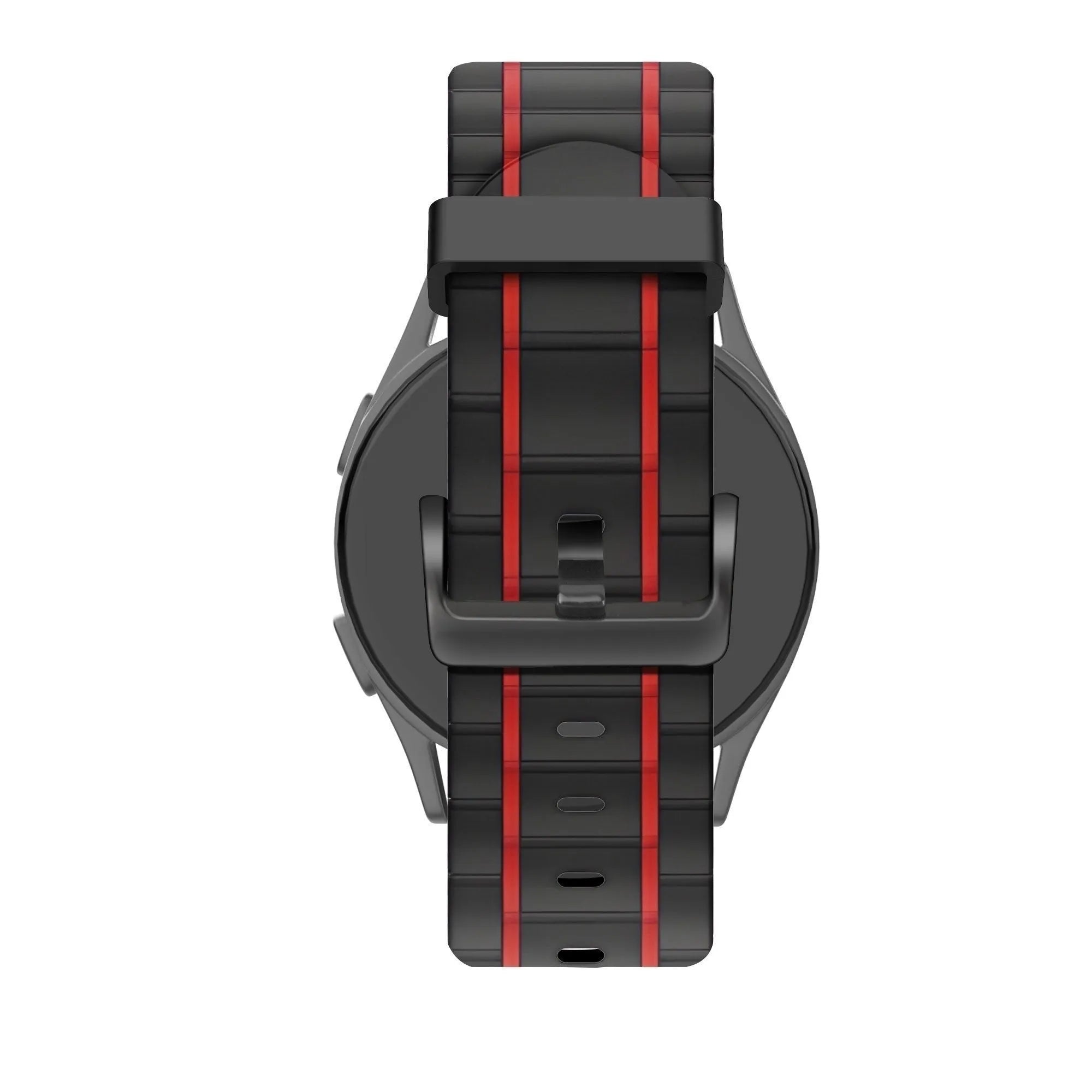 Bandz Coros Apex 46mm sport band gestreept (zwart/rood)