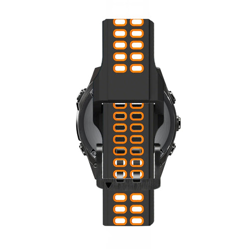 Bandz Garmin Instinct Buckled Sport Strap (Black/Orange)