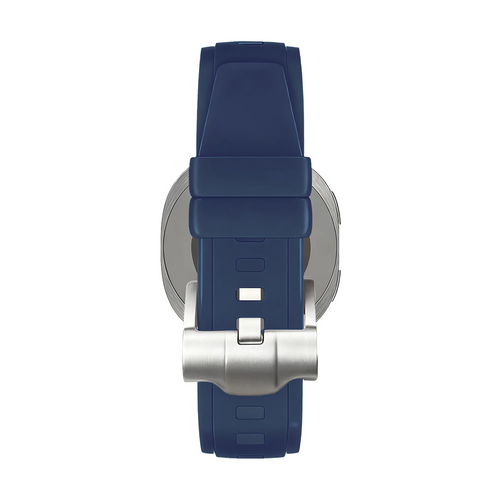 Bandz Samsung Galaxy Watch 8 Classic siliconen band 'Luxe Liquid' (donkerblauw)
