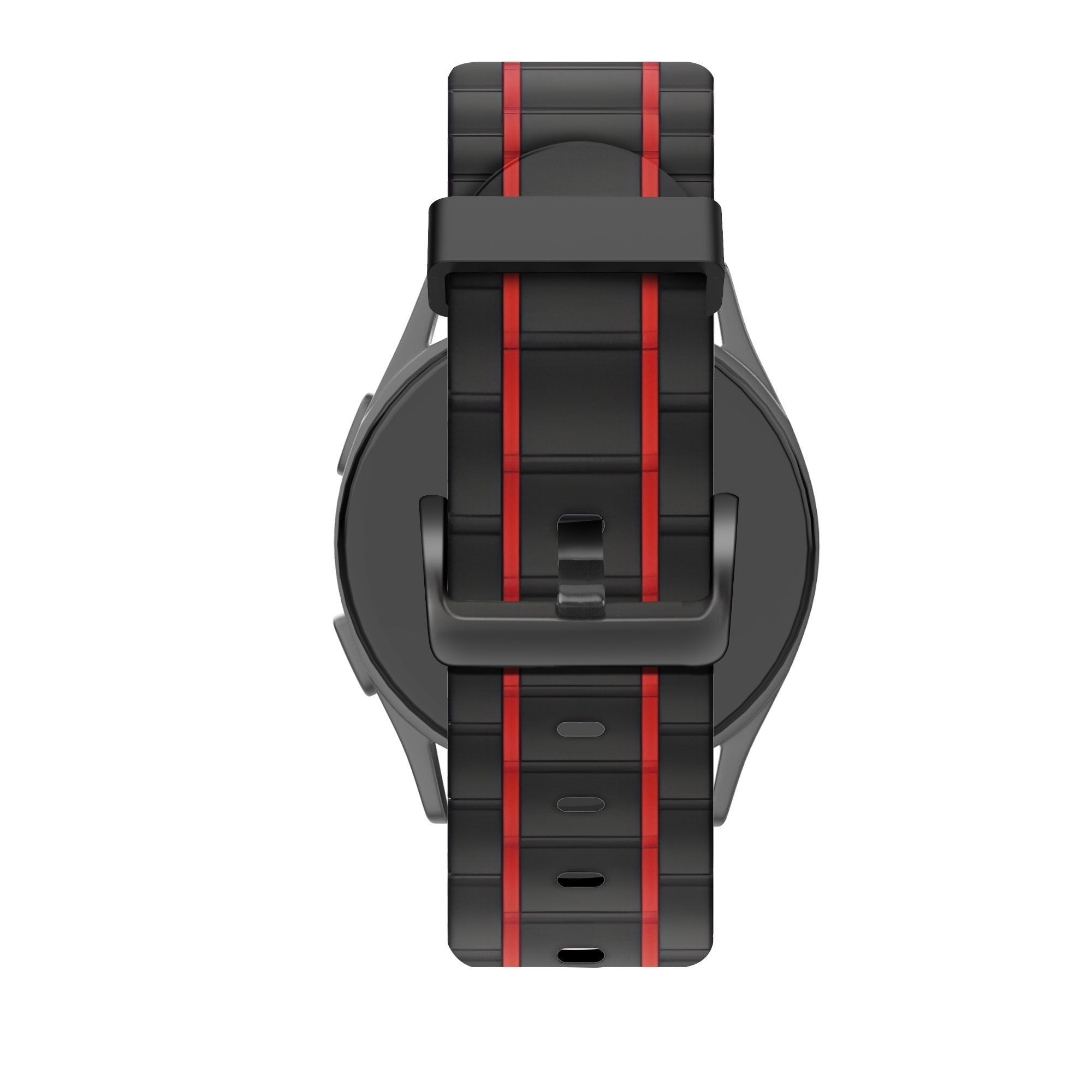 Bandz Watch 2 (Pro) Striped Sport Strap (Black/Red)