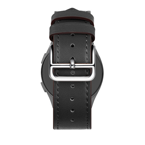 Bandz Huawei Watch GT 5 Pro - 46mm Leather Strap 'Deluxe' (Black)