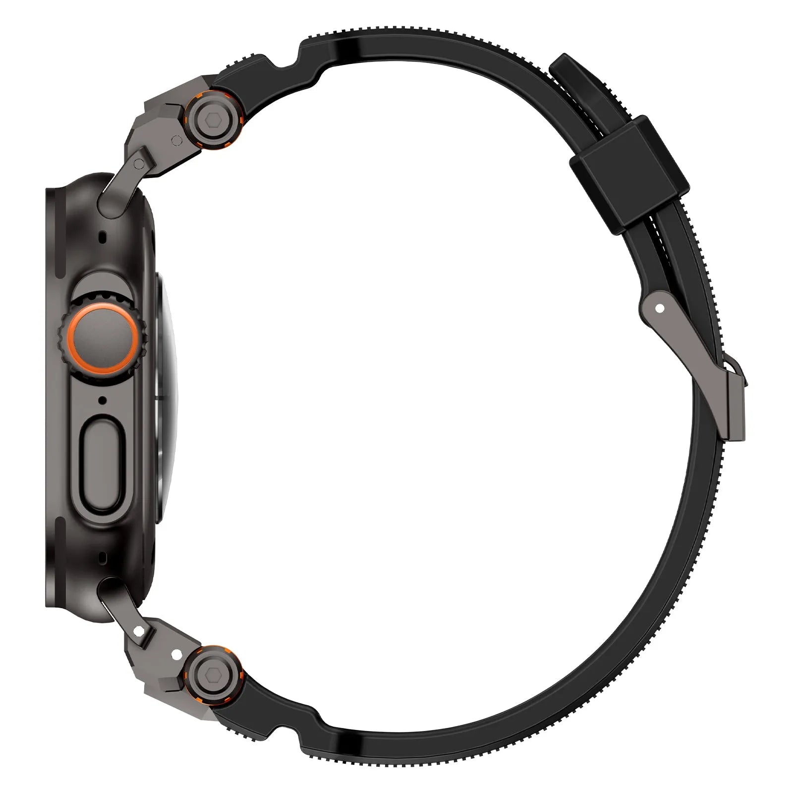 Apple Watch 'Adventurer' siliconen band (zwart met zwart)