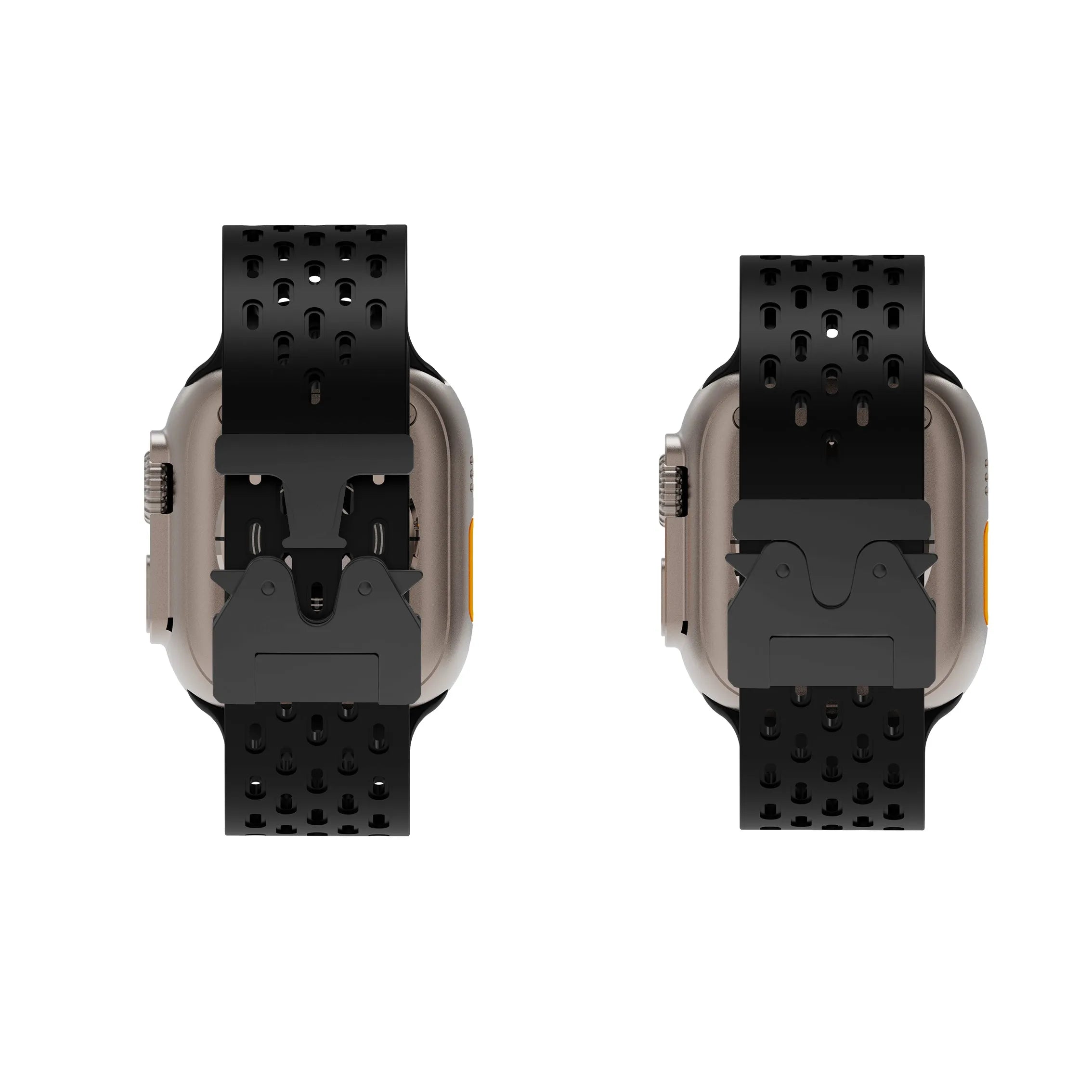 Apple Watch siliconen air bandje met P-Buckle (zwart)
