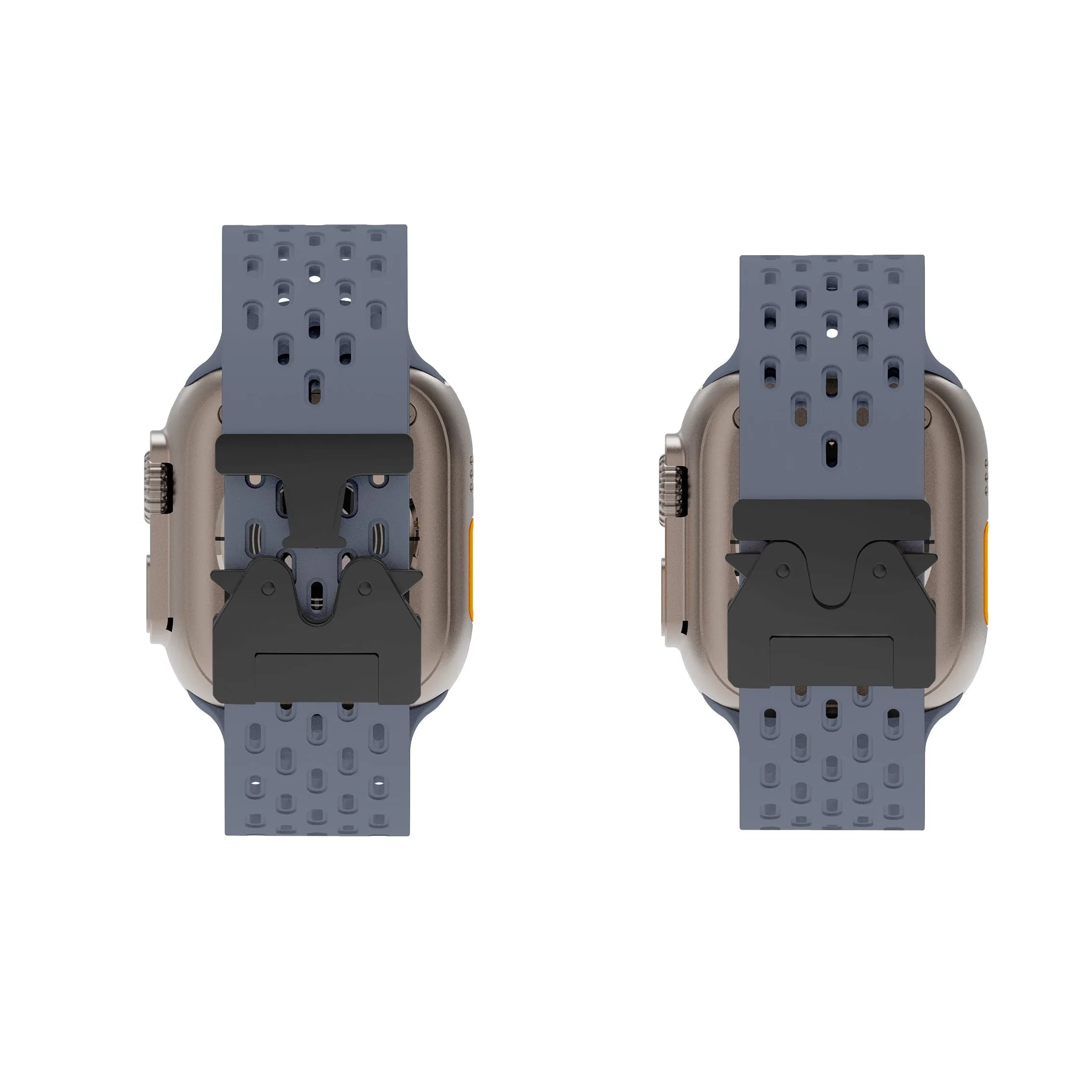 Apple Watch Silicone Air Strap with P-Buckle (Grayblue)