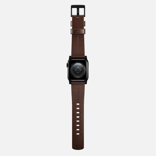Nomad Modern Apple Watch leren bandje (bruin/zwart)