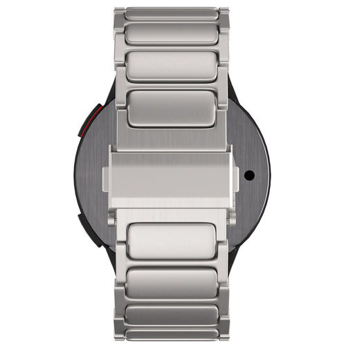 Titanium Strap 'One Push', on a watch, direct rear view