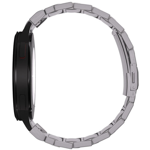 Titanium Strap 'One Push', silver, on a watch, direct rear view