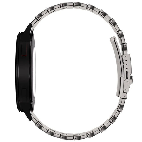 Butterfly Titanium Strap, graphite, on a watch, direct rear view