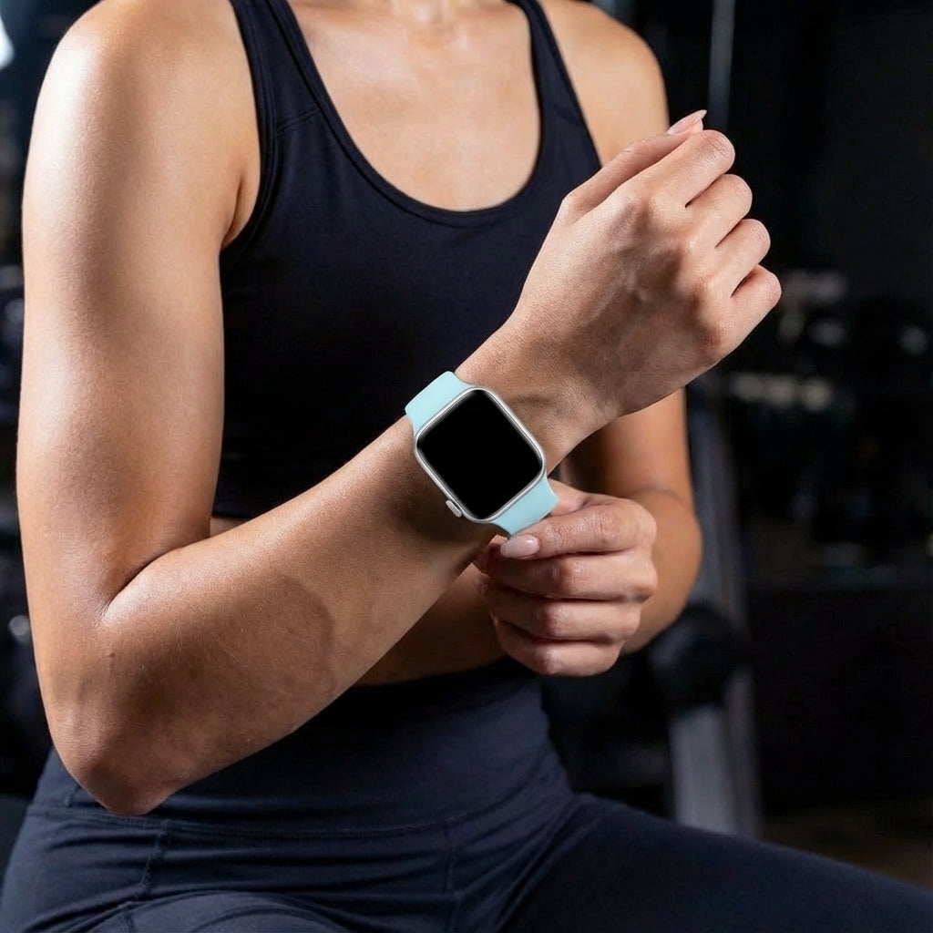Apple Watch sport bandje (lichtblauw) 