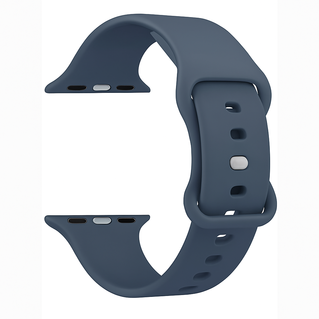 Apple Watch siliconen bandje (grijs-blauw)