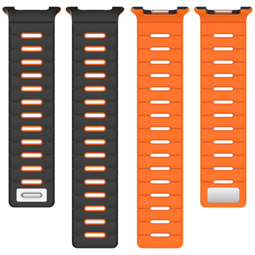 Samsung Galaxy Watch 8 Classic Magnetic Silicone Strap (Black/Orange)