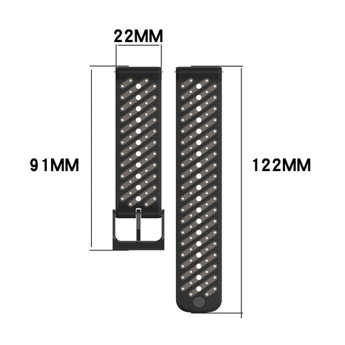 Gard Pro Health Smartwatch 3 - 48mm gestreept siliconen bandje (zwart)