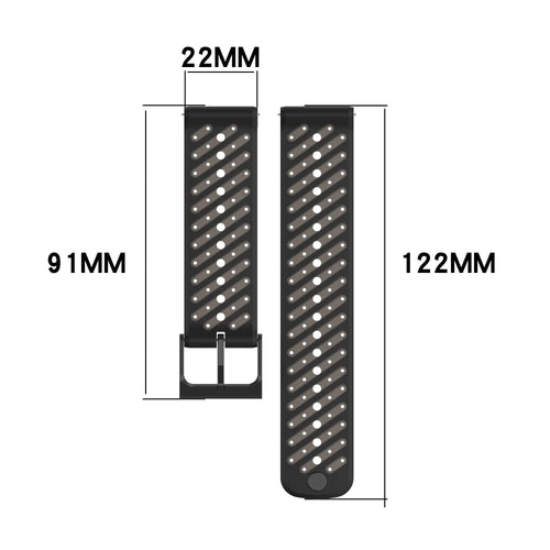 Polar Vantage M3 Striped Silicone Strap (Black)