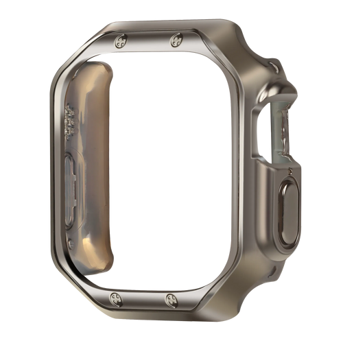 Bandz Apple Watch Ultra - 49mm gegalvaniseerd TPU hoesje (titanium)
