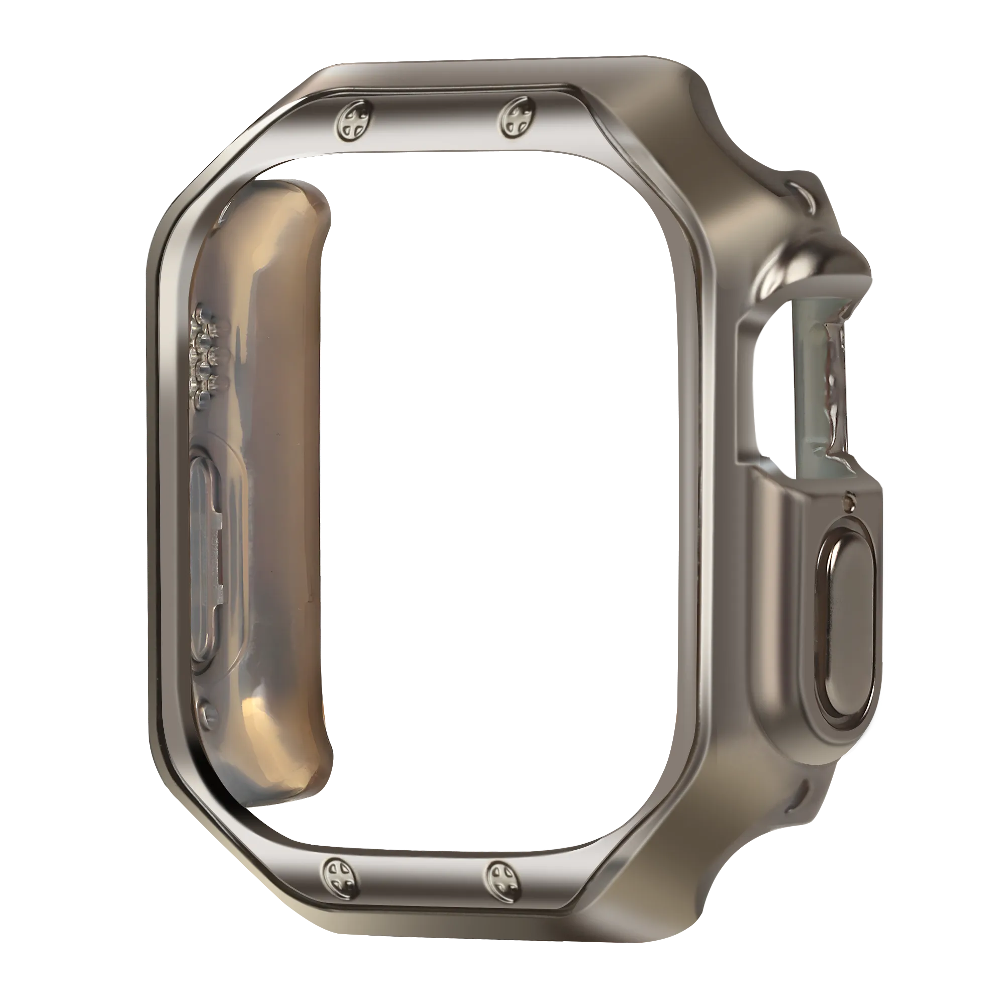 Bandz Apple Watch Ultra - 49mm gegalvaniseerd TPU hoesje (titanium)