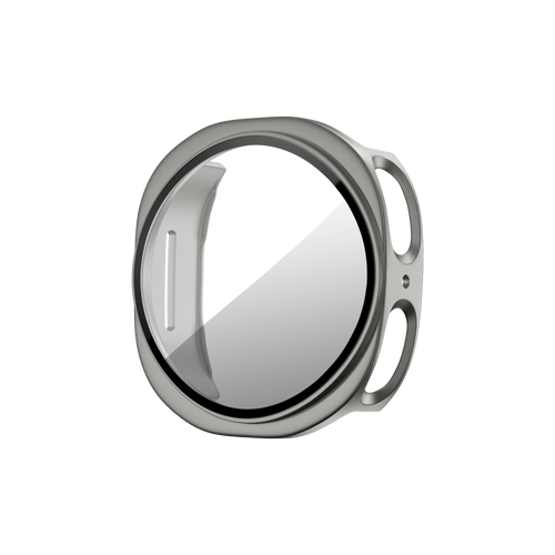 Bandz Samsung Galaxy Watch 8 - 44mm PC hoesje met glas (titanium goud)