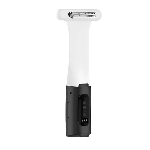Silicone Nurse Fob, white, without a watch, 3/4 front view