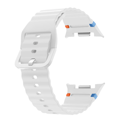 Samsung Galaxy Watch 8 Classic Wave Silicone Strap (White)