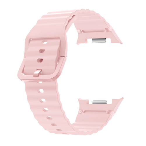 Samsung Galaxy Watch 8 - 44mm wave siliconen bandje (roze)