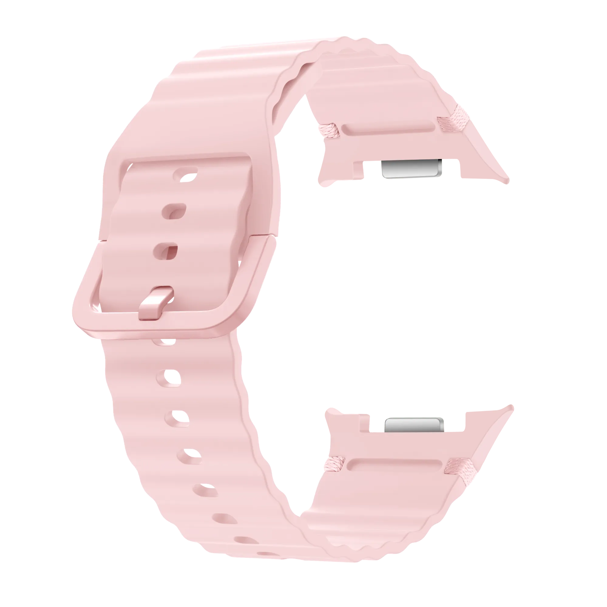 Samsung Galaxy Watch 8 - 44mm wave siliconen bandje (roze)
