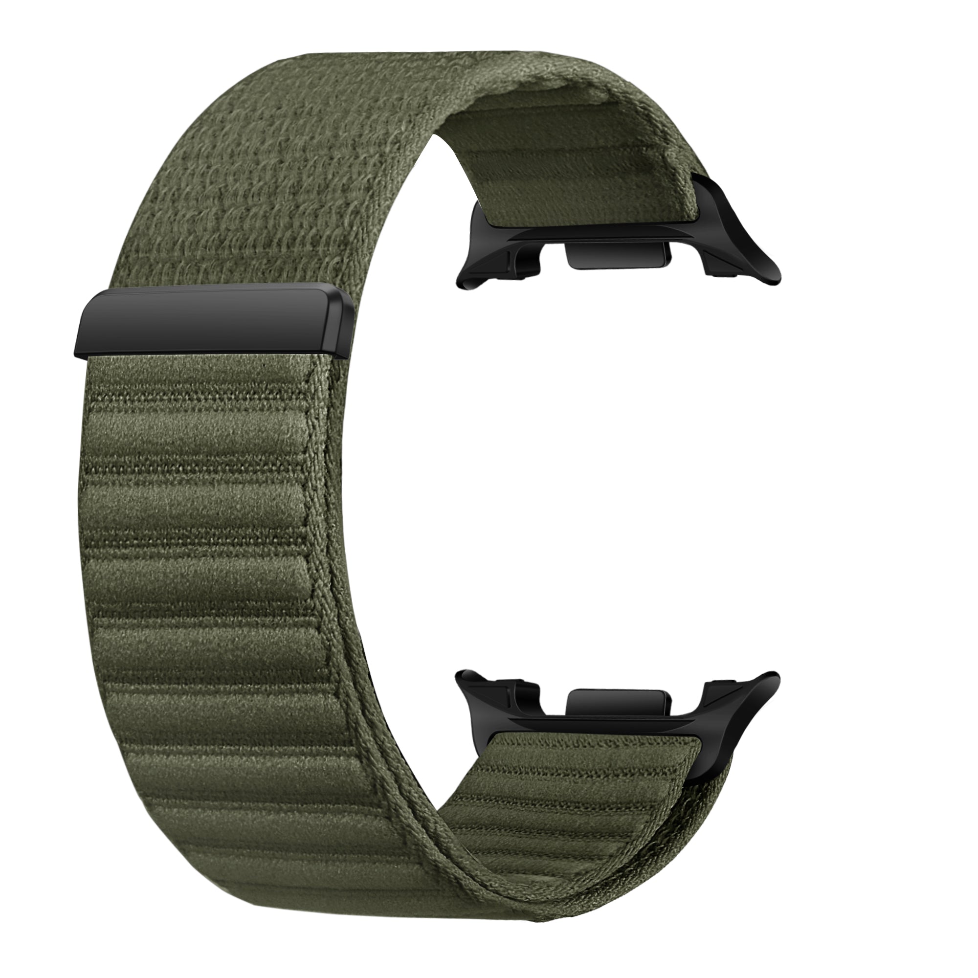  Samsung Galaxy Watch 8 Classic wave nylon bandje (donkergroen)