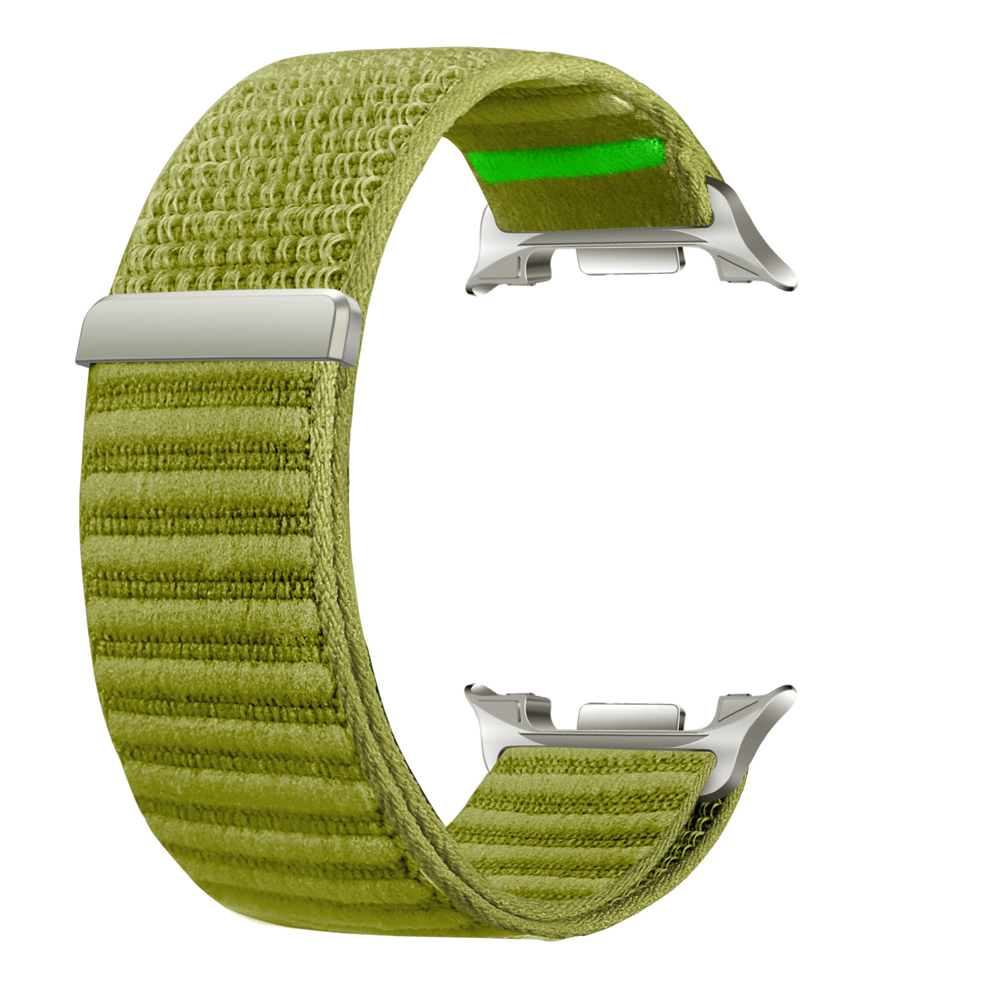  Samsung Galaxy Watch 8 - 44mm wave nylon bandje (veld groen)