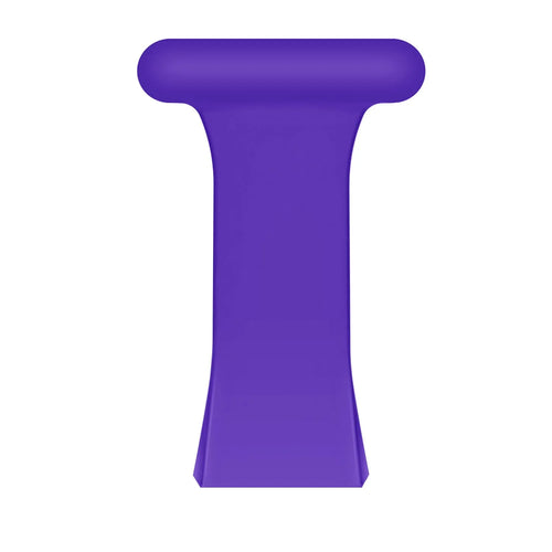 Silicone Nurse Fob, purple, without a watch, 3/4 front view