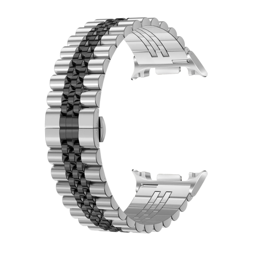 Samsung Galaxy Watch 8 - 40mm Jubilee stalen band (zilver/zwart)