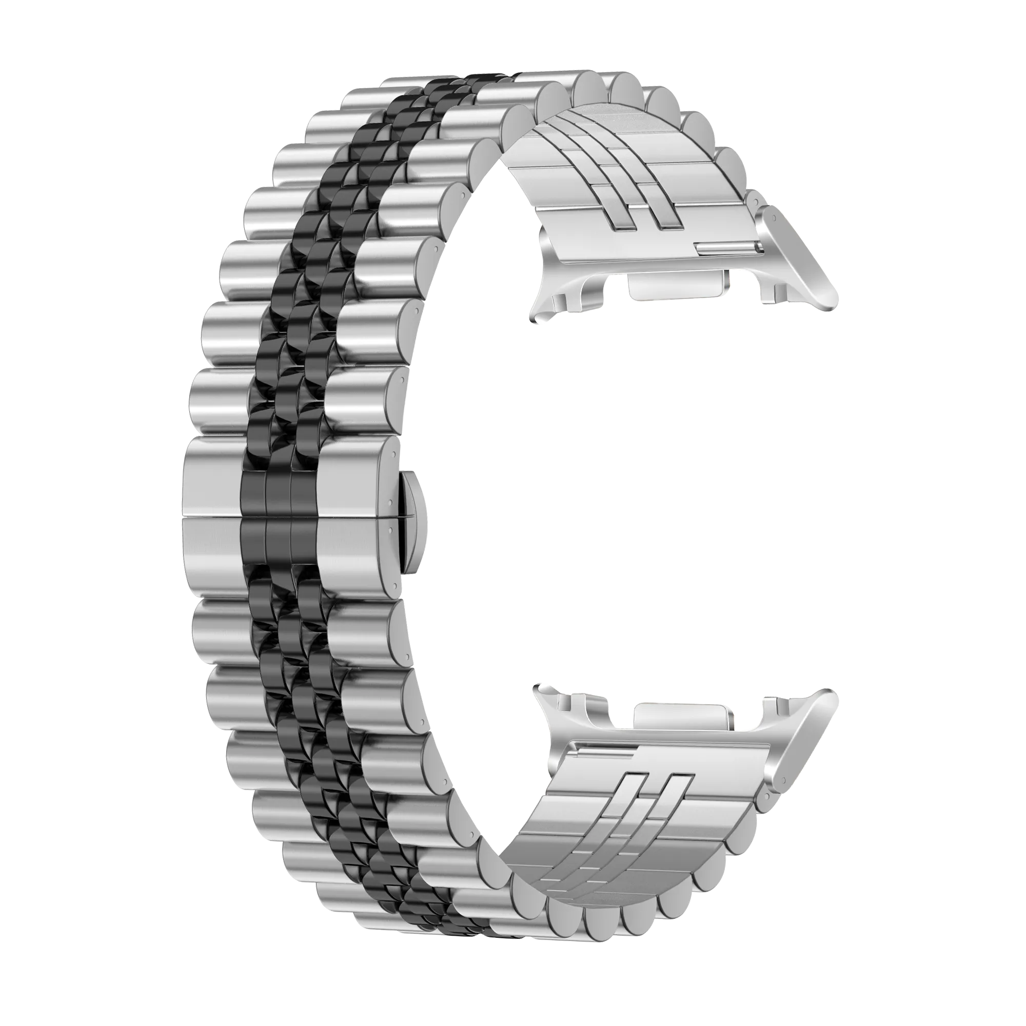 Samsung Galaxy Watch 8 - 40mm Jubilee stalen band (zilver/zwart)