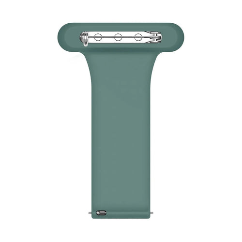 Silicone Nurse Fob, green, without a watch, 3/4 front view