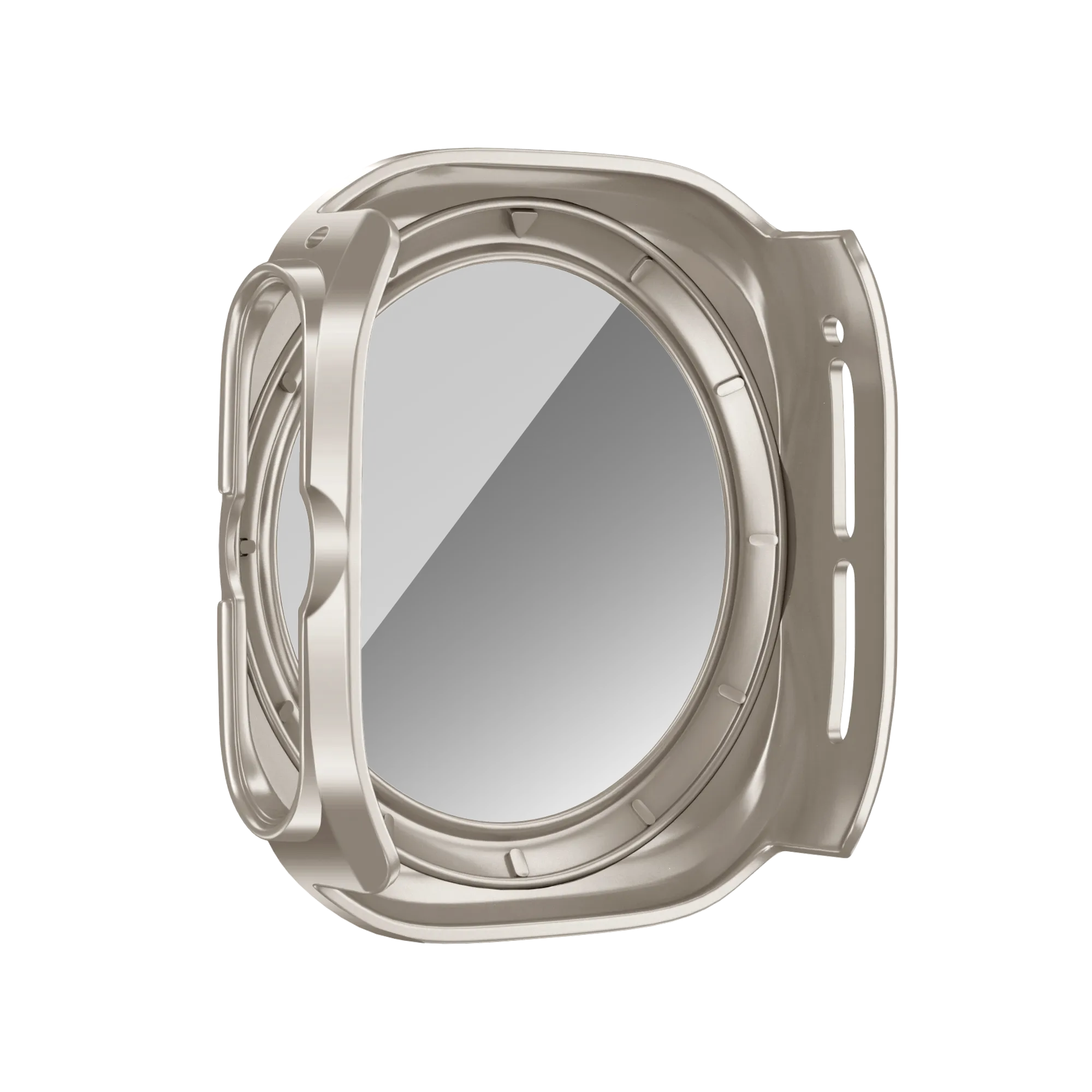 Bandz Samsung Galaxy Watch Ultra PC hoesje met glas (titanium)