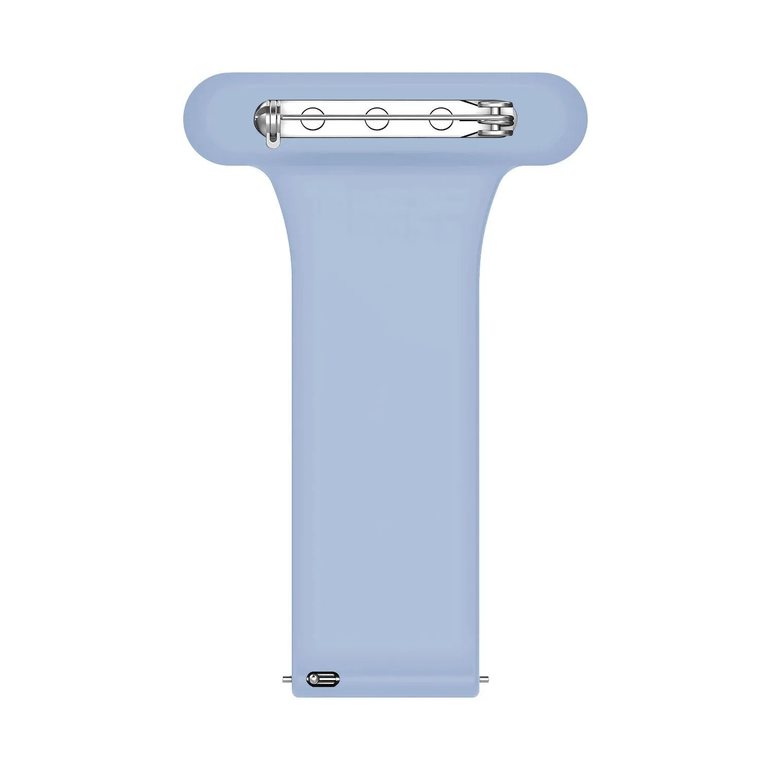Silicone Nurse Fob, light blue, without a watch, 3/4 front view