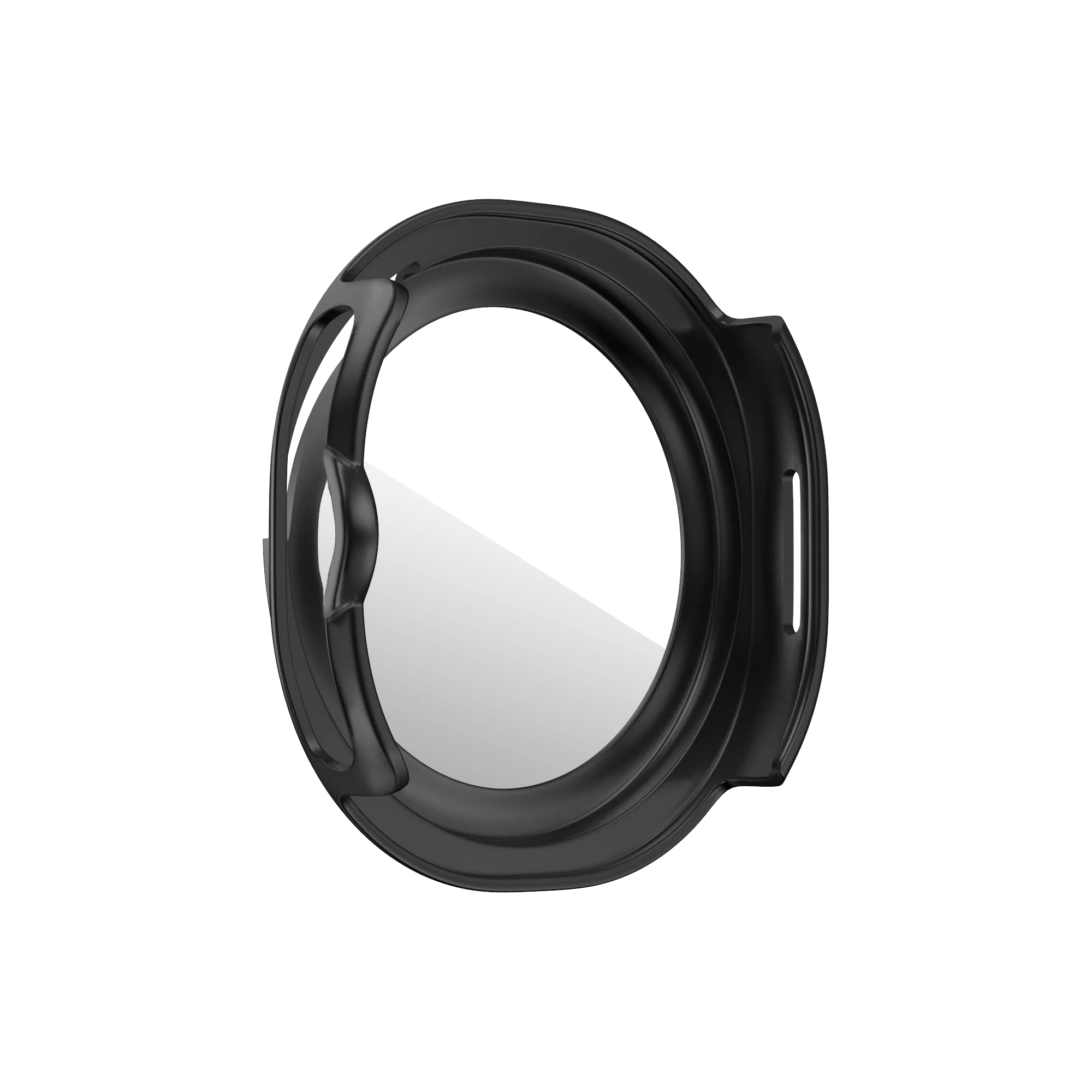 Bandz Samsung Galaxy Watch 8 Classic bezel hoesje met glas (zwart/oranje)