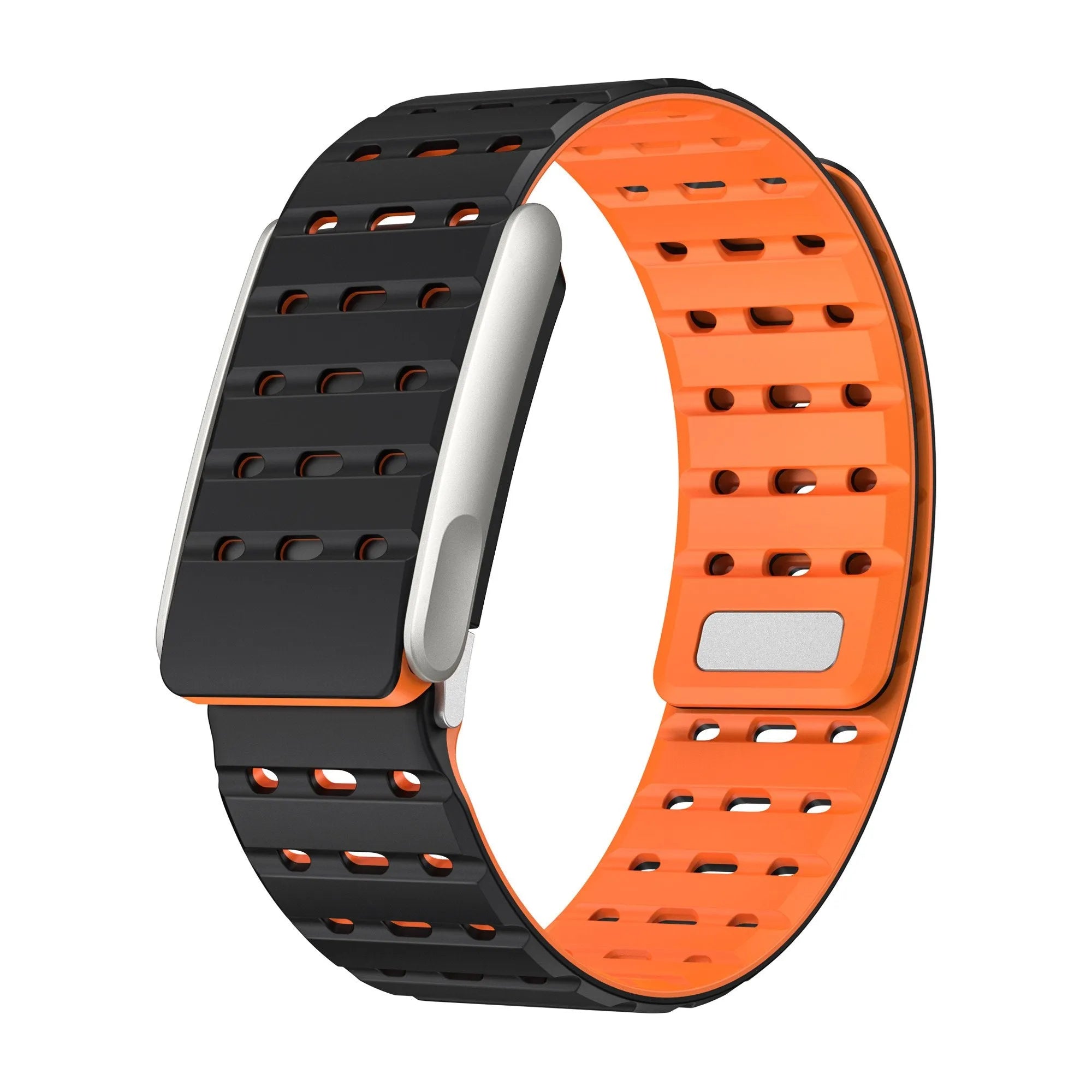 Magnetisch siliconen bandje geschikt voor Whoop MG (zwart/oranje)