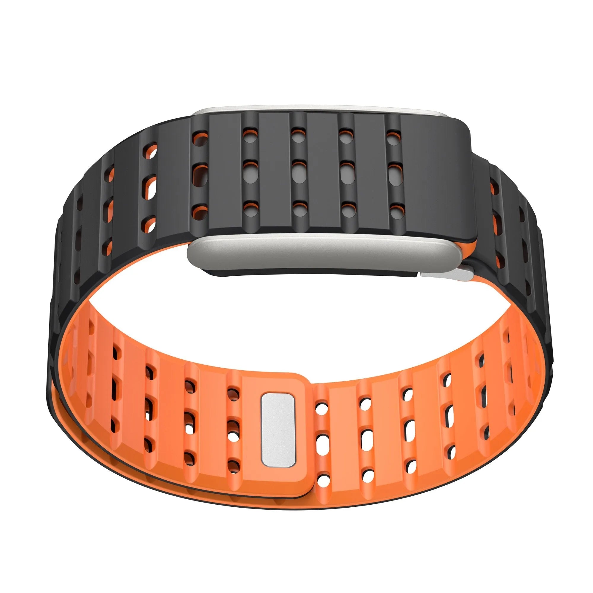 Magnetisch siliconen bandje geschikt voor Whoop 5.0 (zwart/oranje)