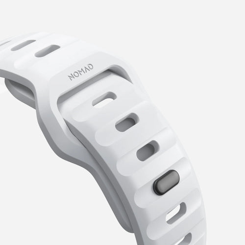 Sport Silicone Strap, white, without a watch, 3/4 front view