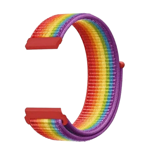 Fitbit Versa 3 nylon bandje (regenboog)