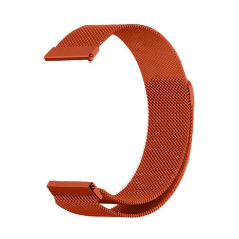 Milanese Strap, orange, without a watch, 3/4 front view