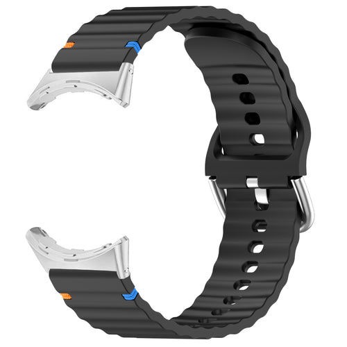 Google Pixel Watch 3 - 45mm wave siliconen bandje (zwart)