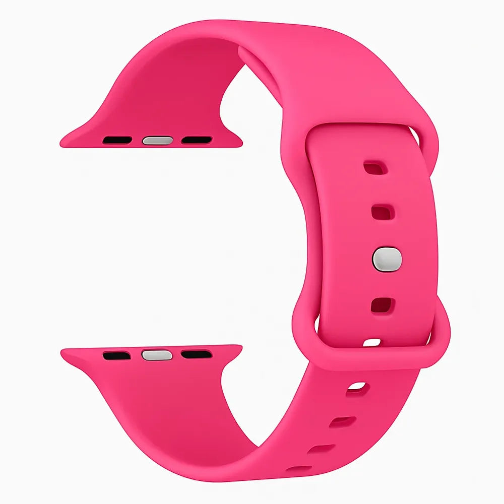 Apple Watch siliconen bandje (knalroze)